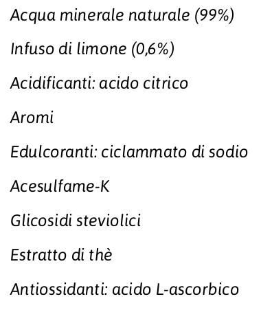 BELTÈ ZERO Thè in Acqua Minerale Naturale con Limone Infuso