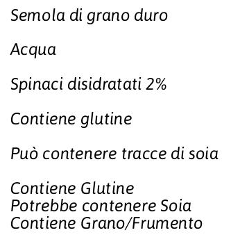 Dibenedetto Tradizione Pasta di Semola di Grano Duro Foglie d'Ulivo agli Spinaci