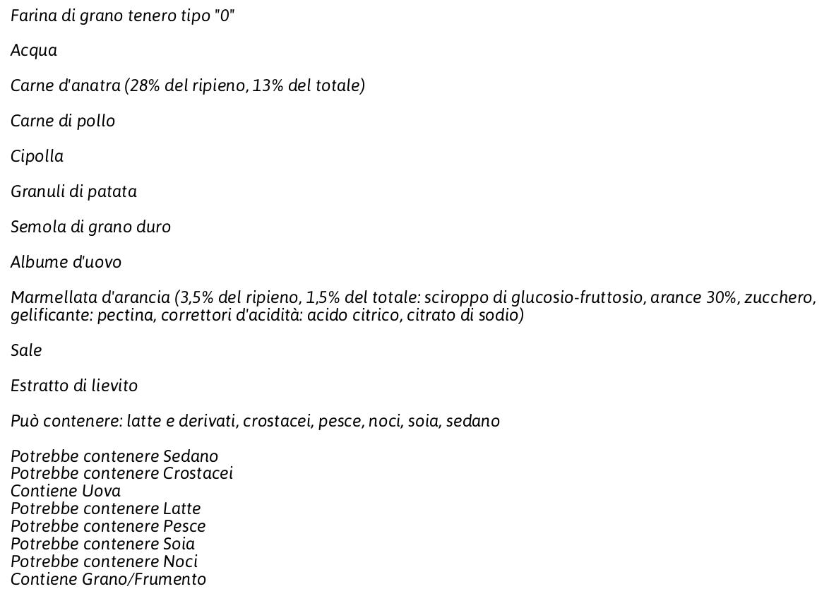 Scoiattolo Ravioli Orientali Anatra all'Arancia