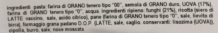 Pastificio Artigiano Menini Tortelloni ai Funghi