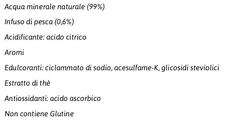 BELTÈ ZERO Bevanda Analcolica di THÈ in Acqua Minerale Naturale con PESCA infusa