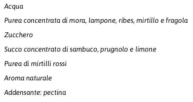 Pago Succo di Frutta, Frutti di Bosco, Bottiglia Vetro Monodose