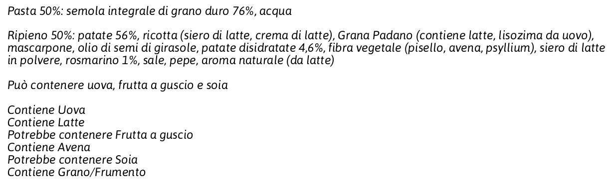 Fini I Granripieni di Sapore i Ravioli Patate e Rosmarino