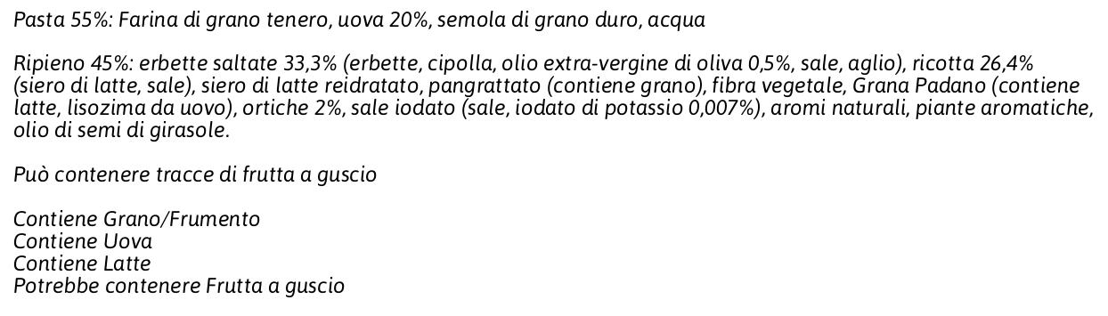 Fini Gusto & Benessere Ravioli Ricotta Fresca e Ortiche