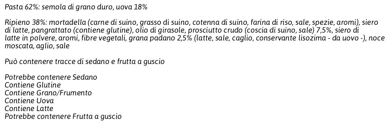 Buitoni Ripieni Tradizionali Cappelletti al Prosciutto Crudo Pasta Fresca all'Uovo