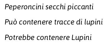 le Squisivoglie Peperoncini Secchi