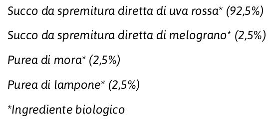 Zumosol Biologico Uva, Melograno, Mora, Lampone