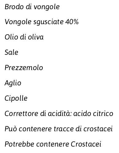 L'Isola d'Oro Vongolotte Sugo alla Marinara