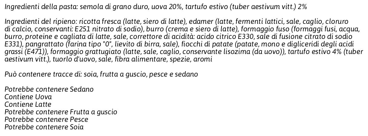 Pastificio Monte Linea Gourmet Ravioli del Plin con Sfoglia e Ripieno al Tartufo