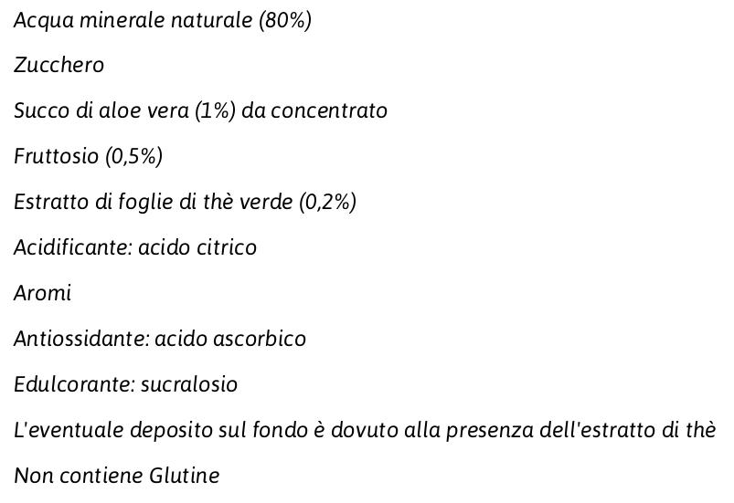 San Benedetto Thè Verde con Aloe Vera 0,33 l