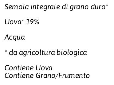 Casa Milo Le Integrali all'Uovo Tagliatelle Integrali all'Uovo Bio