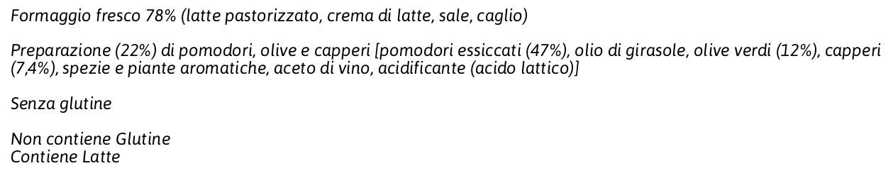 Fattorie Osella Robiola Osella con Pomodori, Capperi e Olive