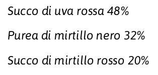 Natura Buona Pura Spremuta di Mirtillo Nero Selvatico e Rosso con Uva