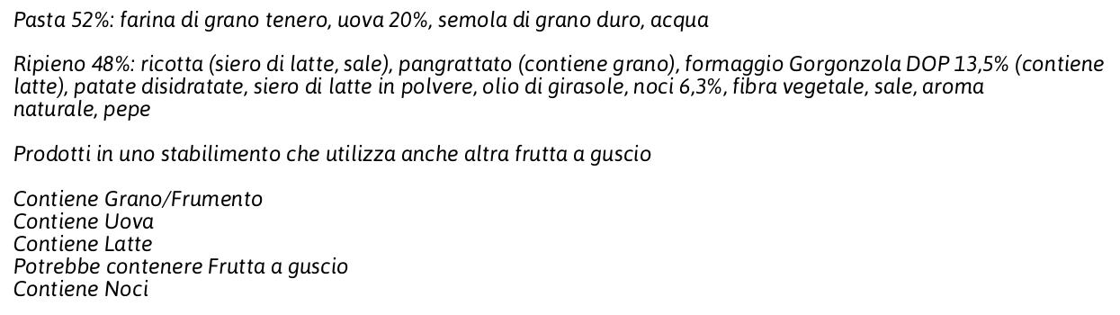 Fini Le Selezioni Tortelloni Gorgonzola Dop e Noci