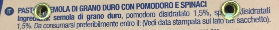 dalla Costa Parole di Pasta, Pasta di Semola di Grano Duro con Pomodoro e Spinaci