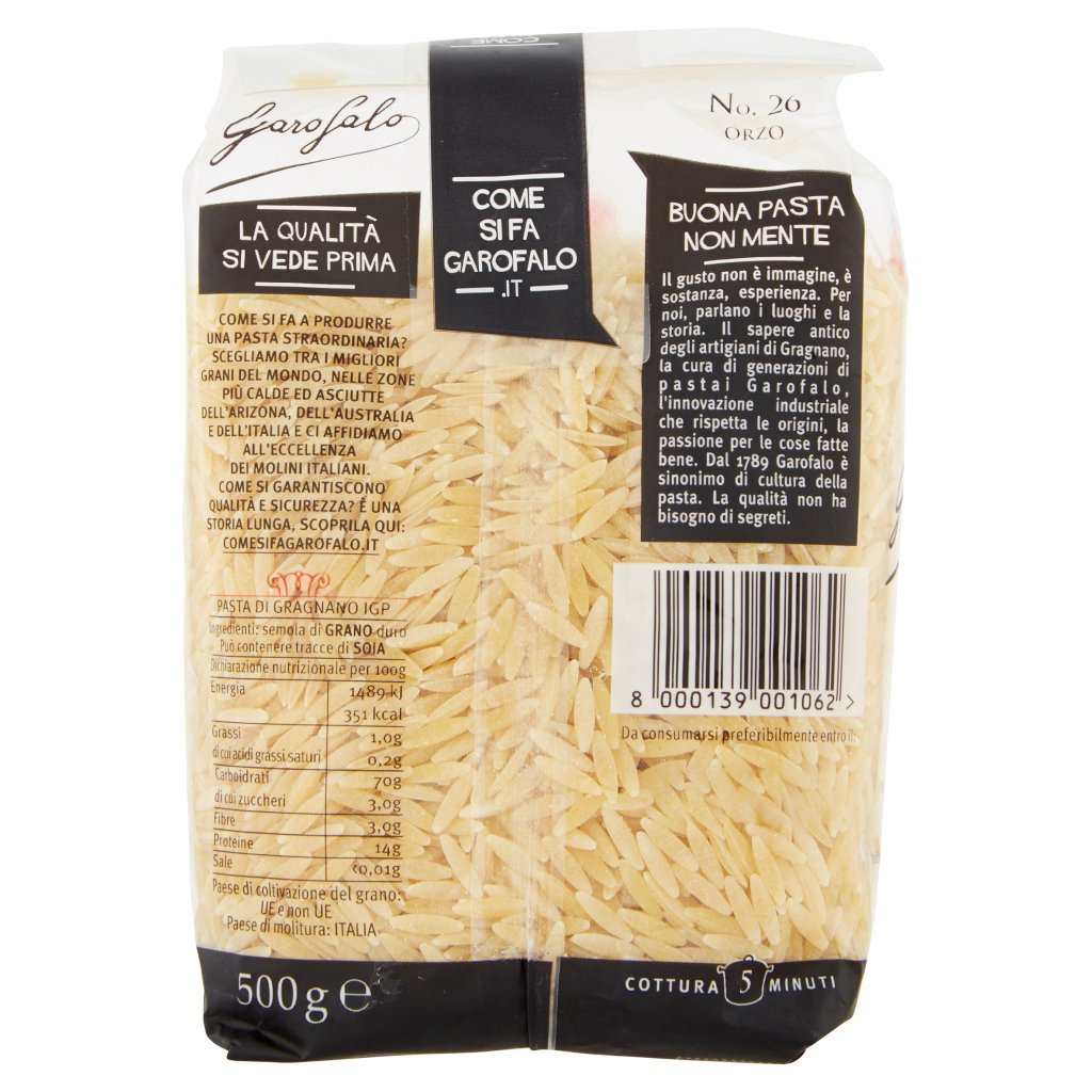 Garofalo Orzo No. 26 Pasta di Gragnano Igp