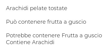 Noccioltost Arachidi Non Salate Tostate Non Fritte