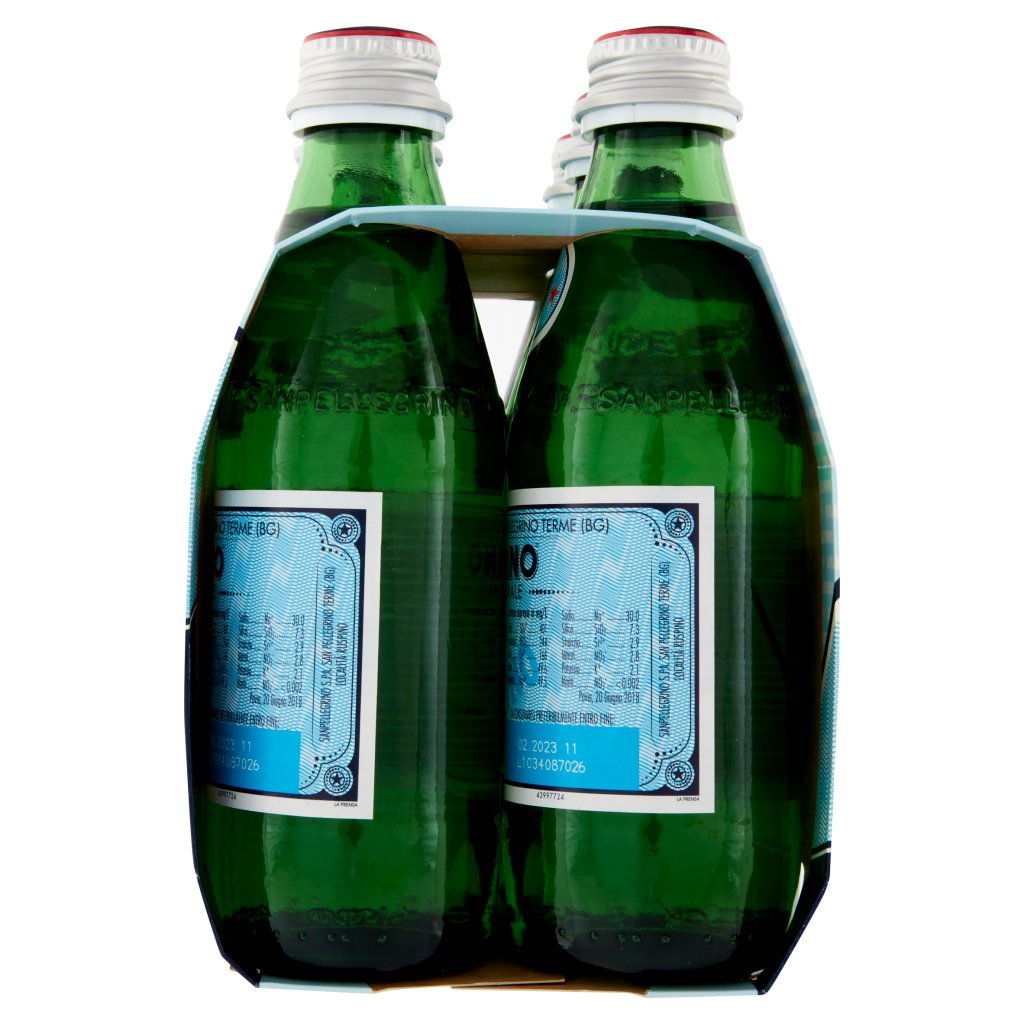 San Pellegrino S. Pellegrino, Acqua Minerale Naturale Frizzante, 25cl x 6, Vetro