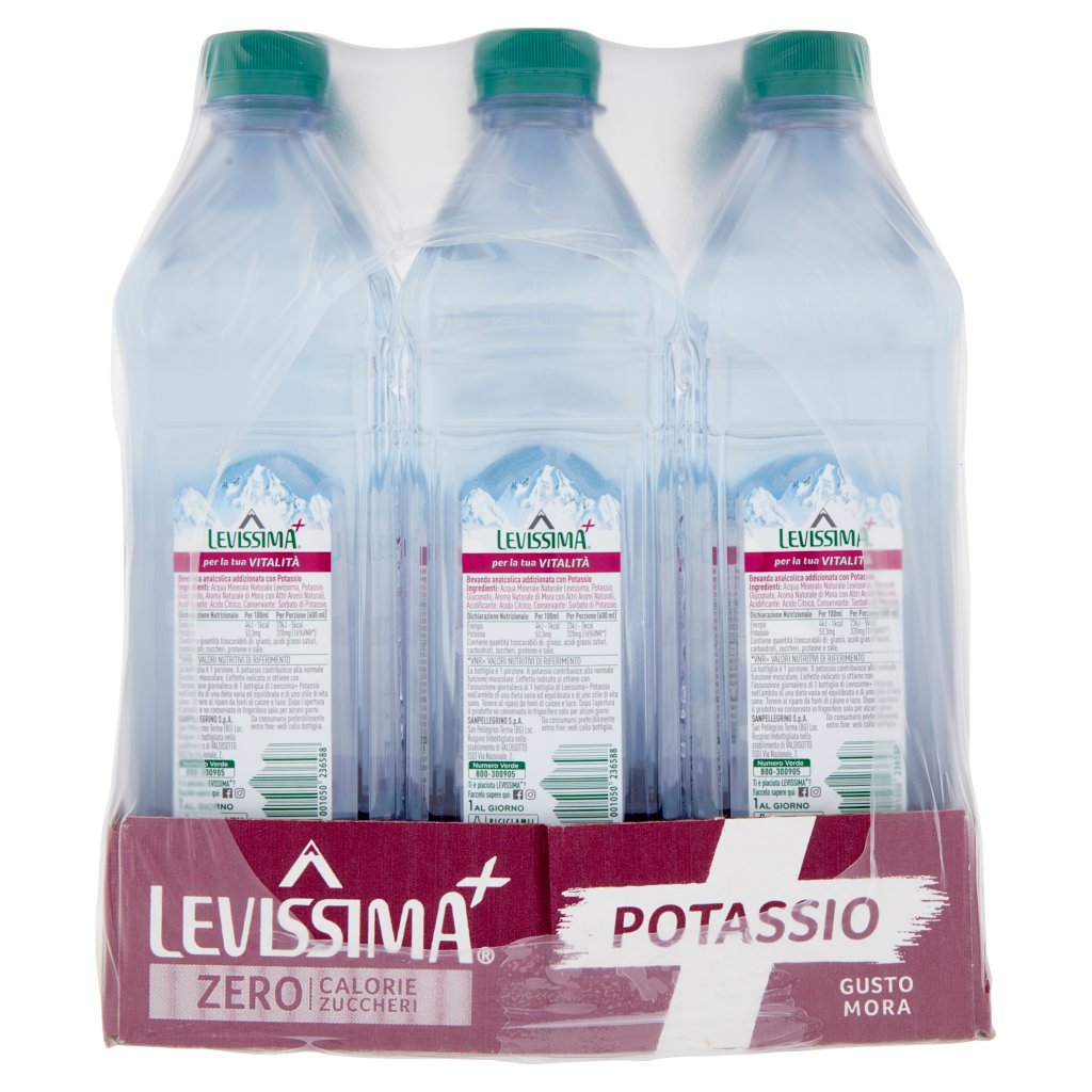 Levissima⁺ Levissima+ Pro-power, con Acqua Minerale Naturale Levissima e Potassio 60cl x 12