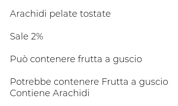 Noccioltost Arachidi Salate Tostate Non Fritte