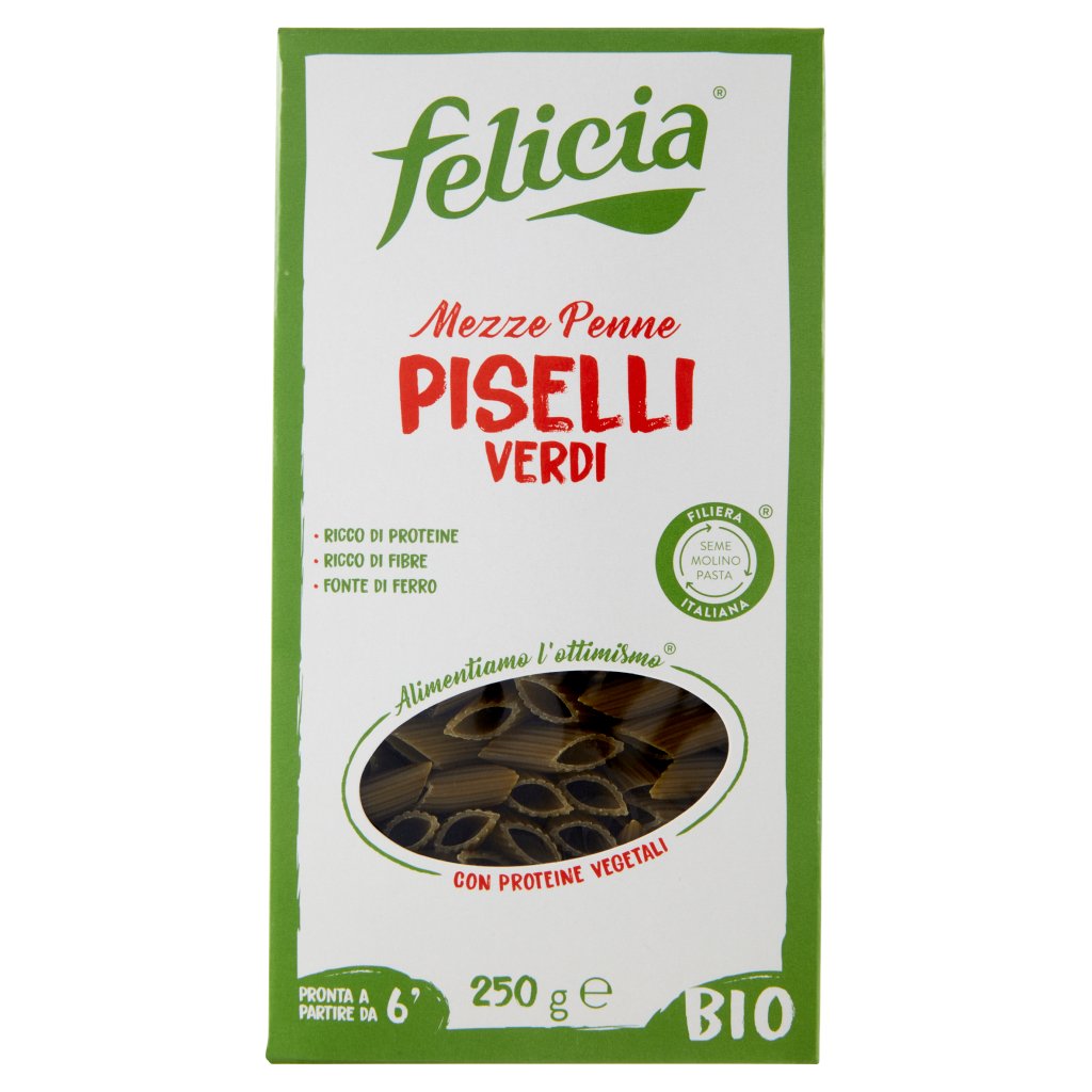 Felicia Mezze Penne Piselli Verdi Bio