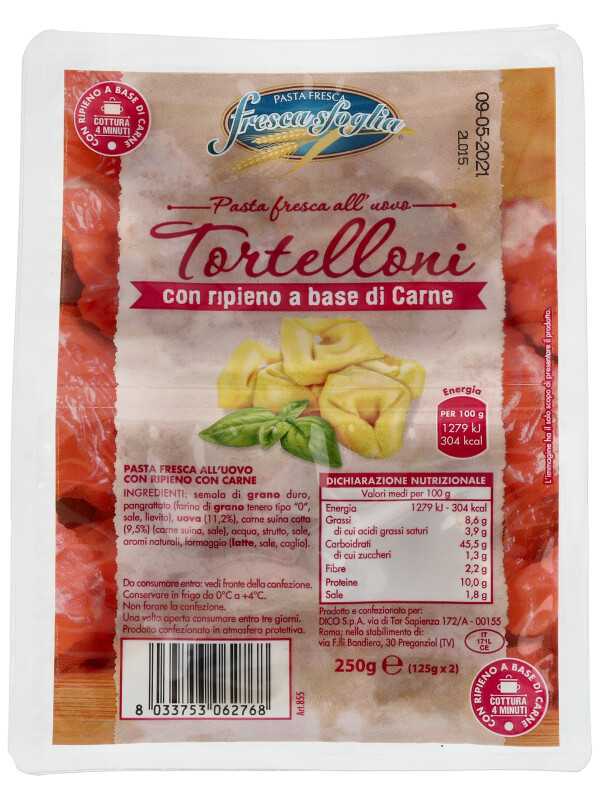 Pasta Fr.Tortelloni Carne Fresca Sfoglia 125 g x 2