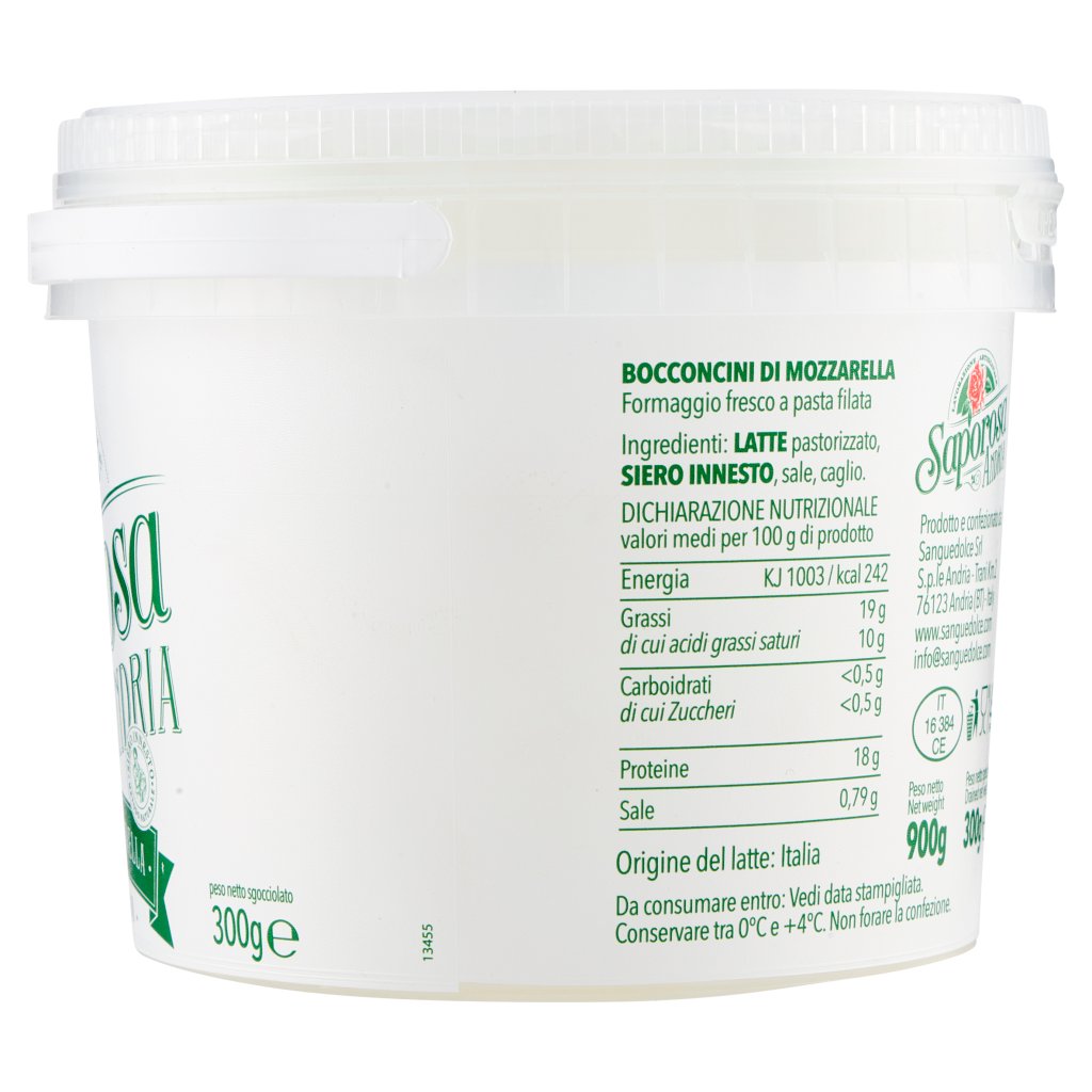 Saporosa Andria Bocconcini di Mozzarella 300 g