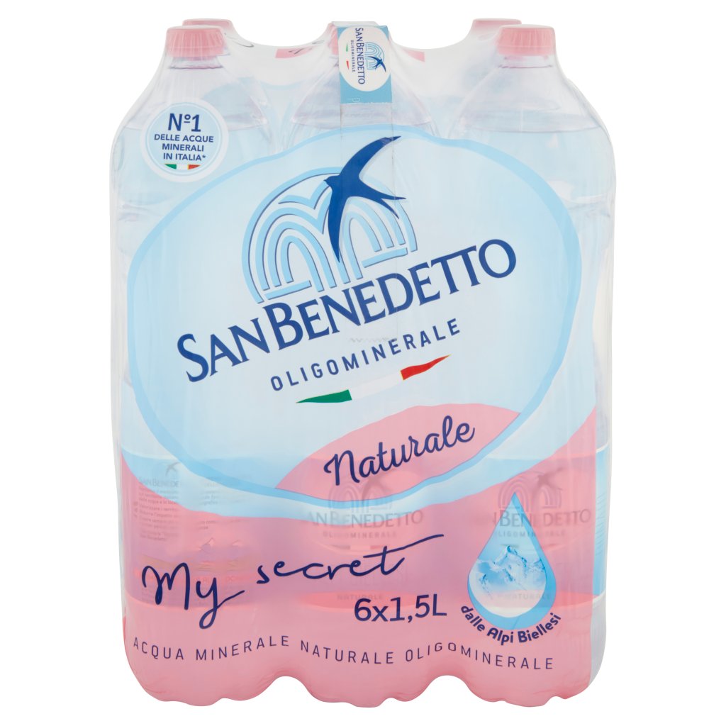 San Benedetto Acqua Minerale  dalle Alpi Biellesi Naturale 1,5l x 6