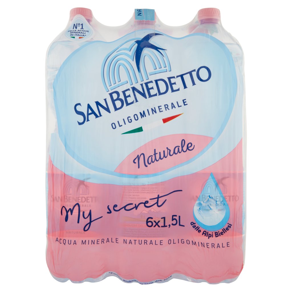San Benedetto Acqua Minerale  dalle Alpi Biellesi Naturale 1,5l x 6