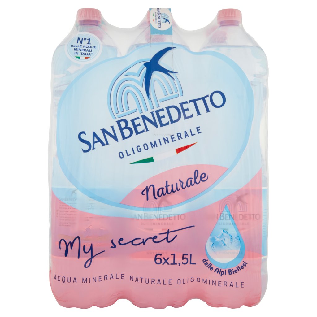 San Benedetto Acqua Minerale  dalle Alpi Biellesi Naturale 1,5l x 6