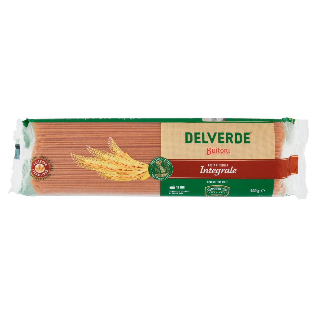 Delverde Sansepolcro Toscana Pasta di Semola Integrale Spaghettini N°671