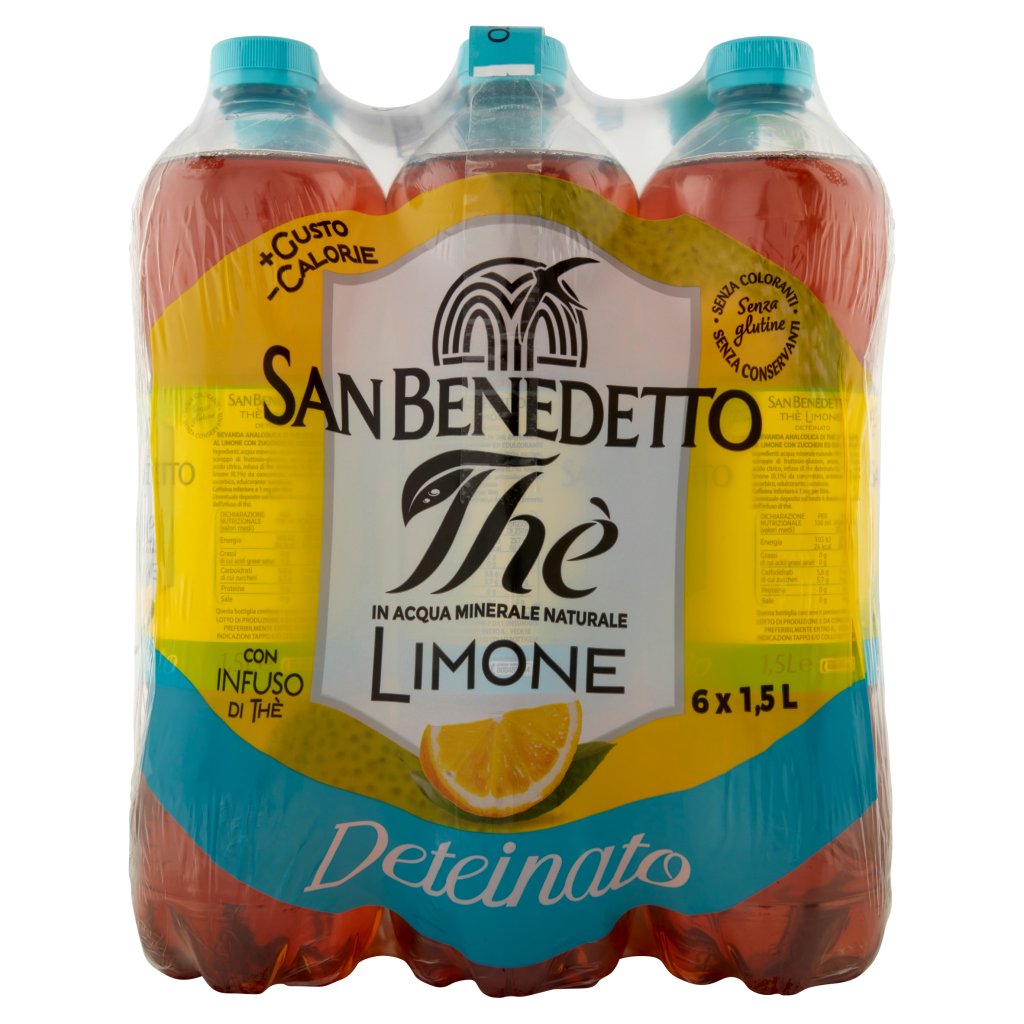 San Benedetto Thè Limone Deteinato 1,5 l Fardello x 6