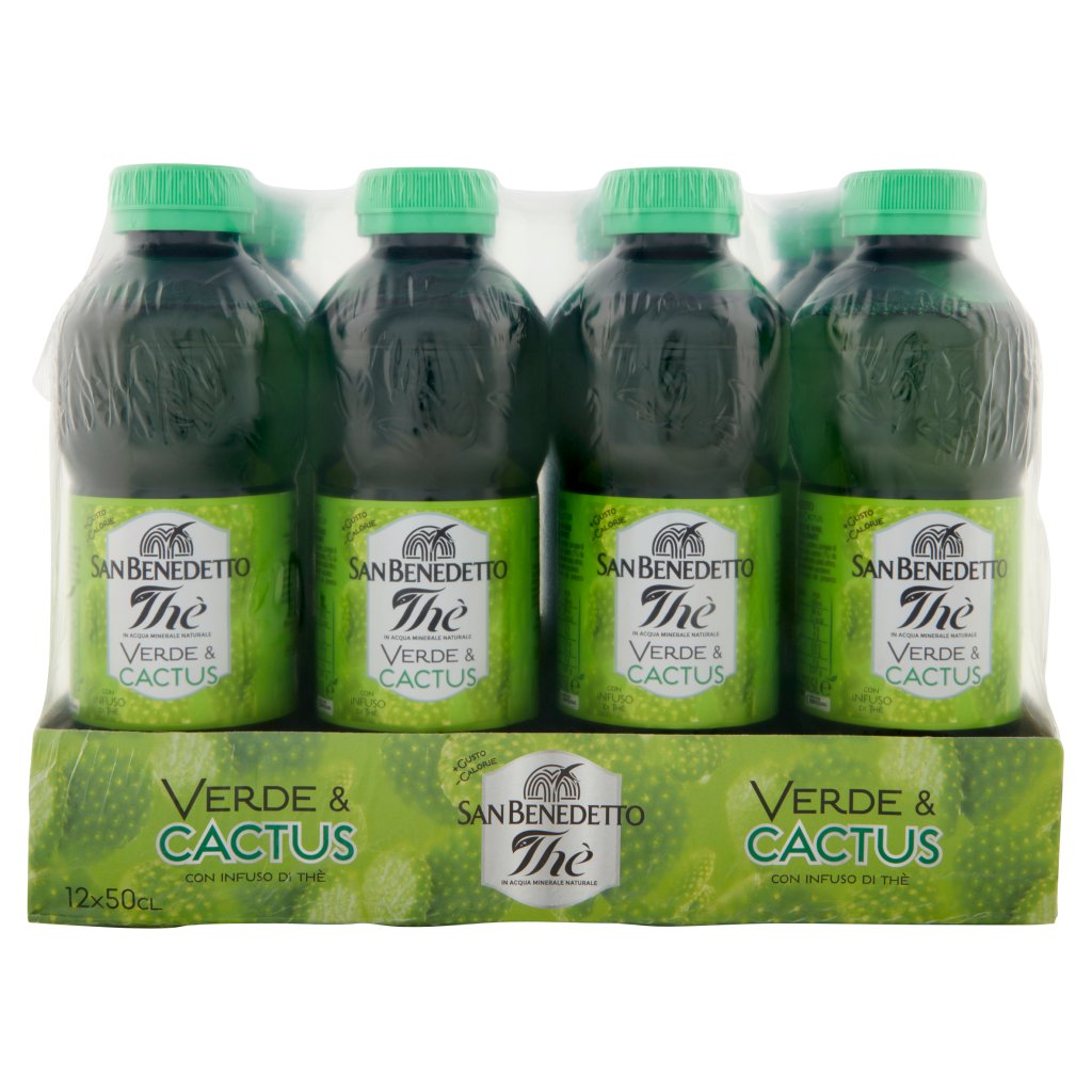San Benedetto Thè Verde & Cactus 0,5 l Vassoio x 12