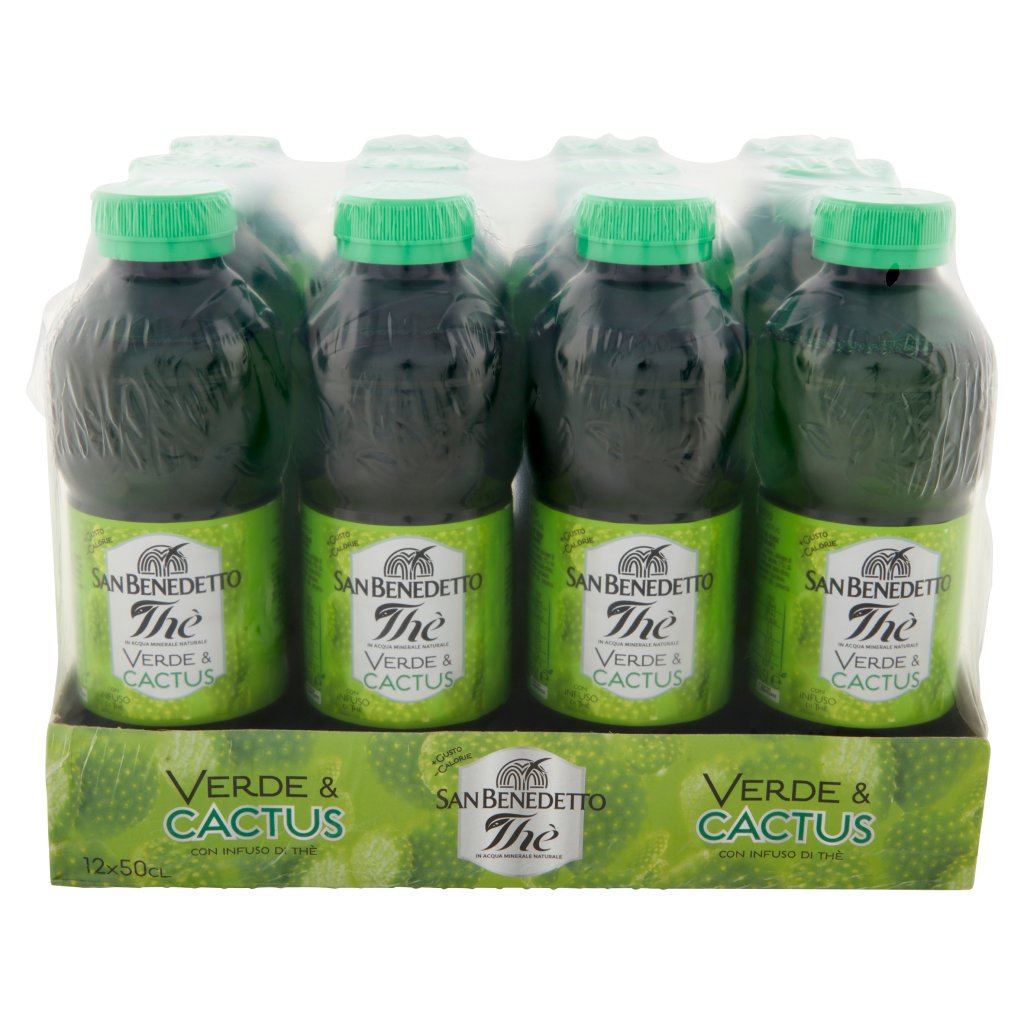 San Benedetto Thè Verde & Cactus 0,5 l Vassoio x 12