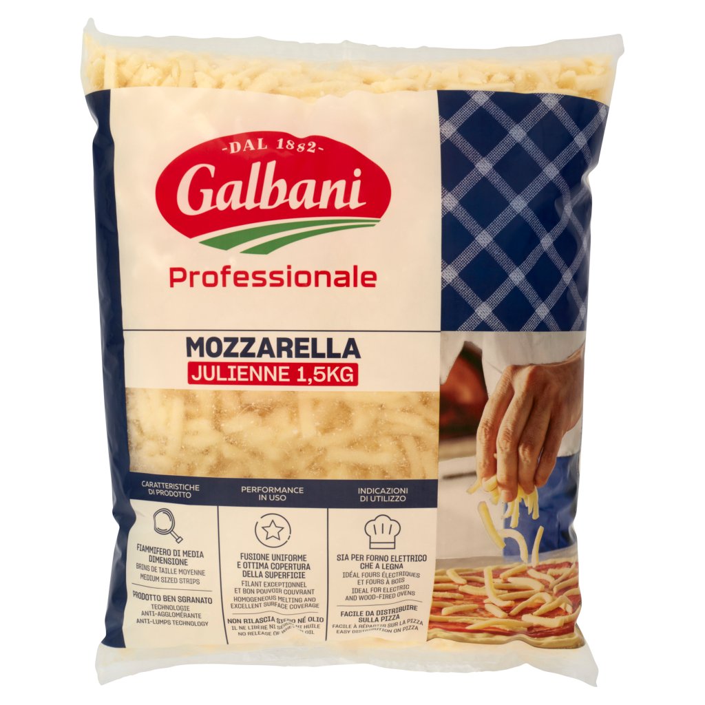 Galbani Professionale Mozzarella Julienne 1,5 Kg