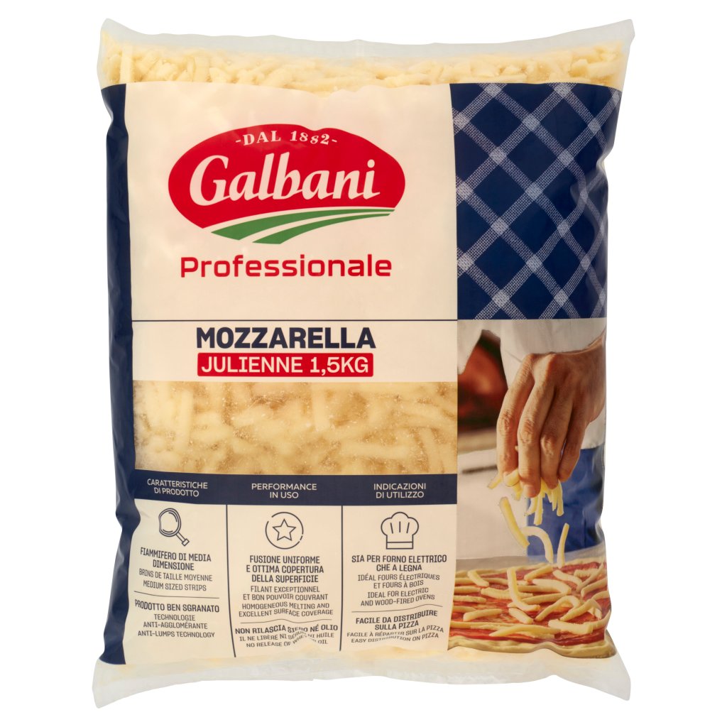 Galbani Professionale Mozzarella Julienne 1,5 Kg