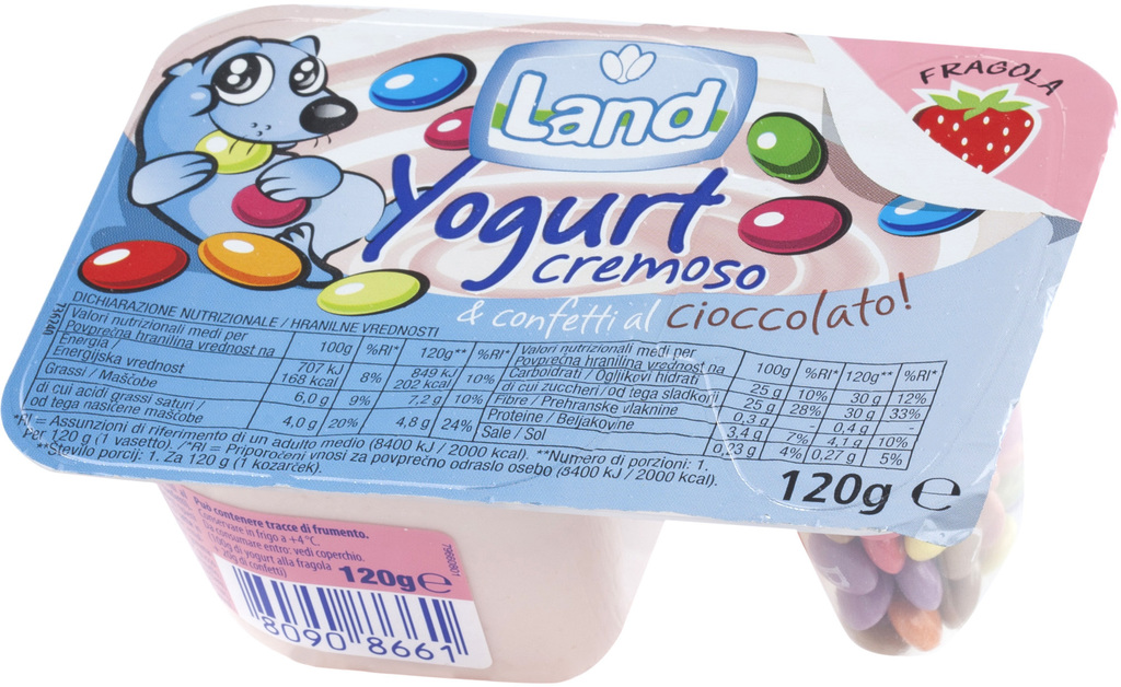 Land Yogurt alla Fragola con Confetti