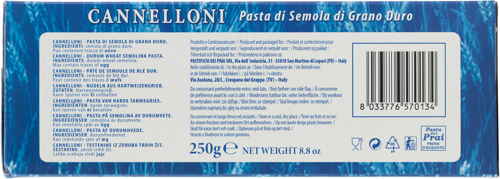 Pasta del Prai Cannelloni
