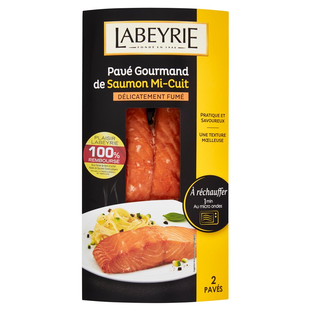 Labeyrie Pavé Gourmand De Saumon Mi-cuit 0,180 Kg