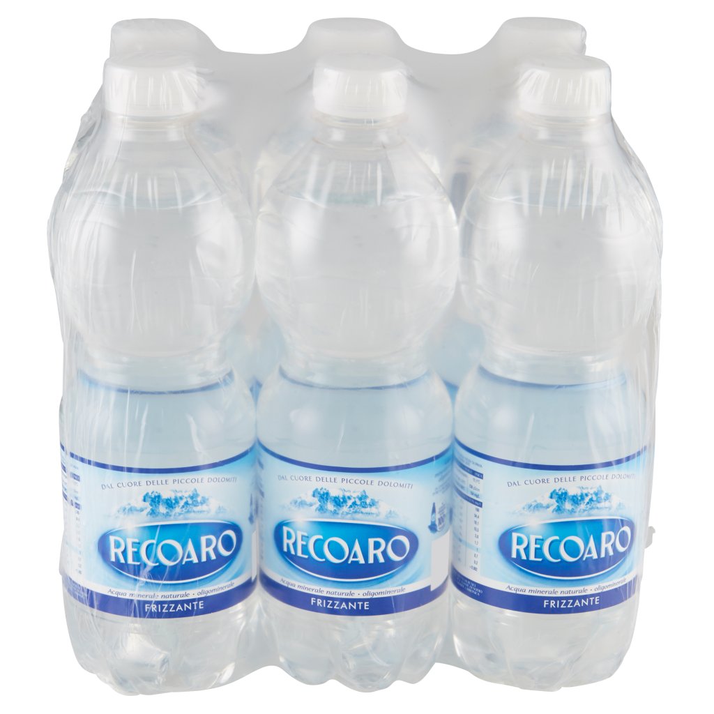 Recoaro Recoaro, Acqua Minerale Frizzante, Bottiglia Piccola 50cl x 6