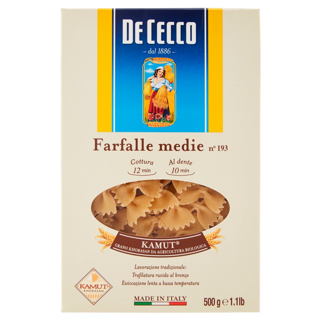 De Cecco Kamut Farfalle Medie N° 193