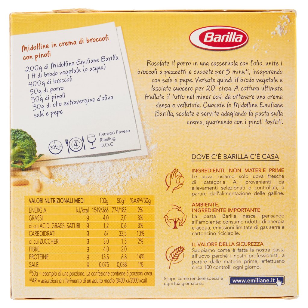 Barilla Emiliane Midolline all'Uovo N.107