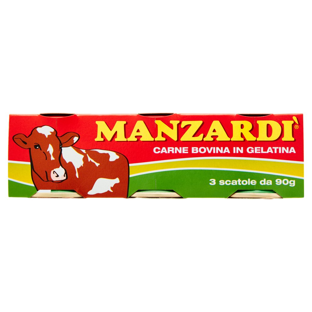 Manzardì Carne Bovina in Gelatina 3 x 90 g