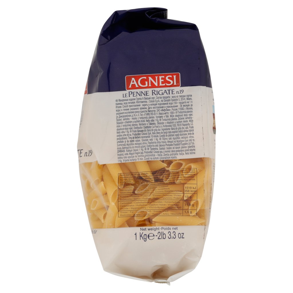 Agnesi Le Penne Rigate N.19 1 Kg