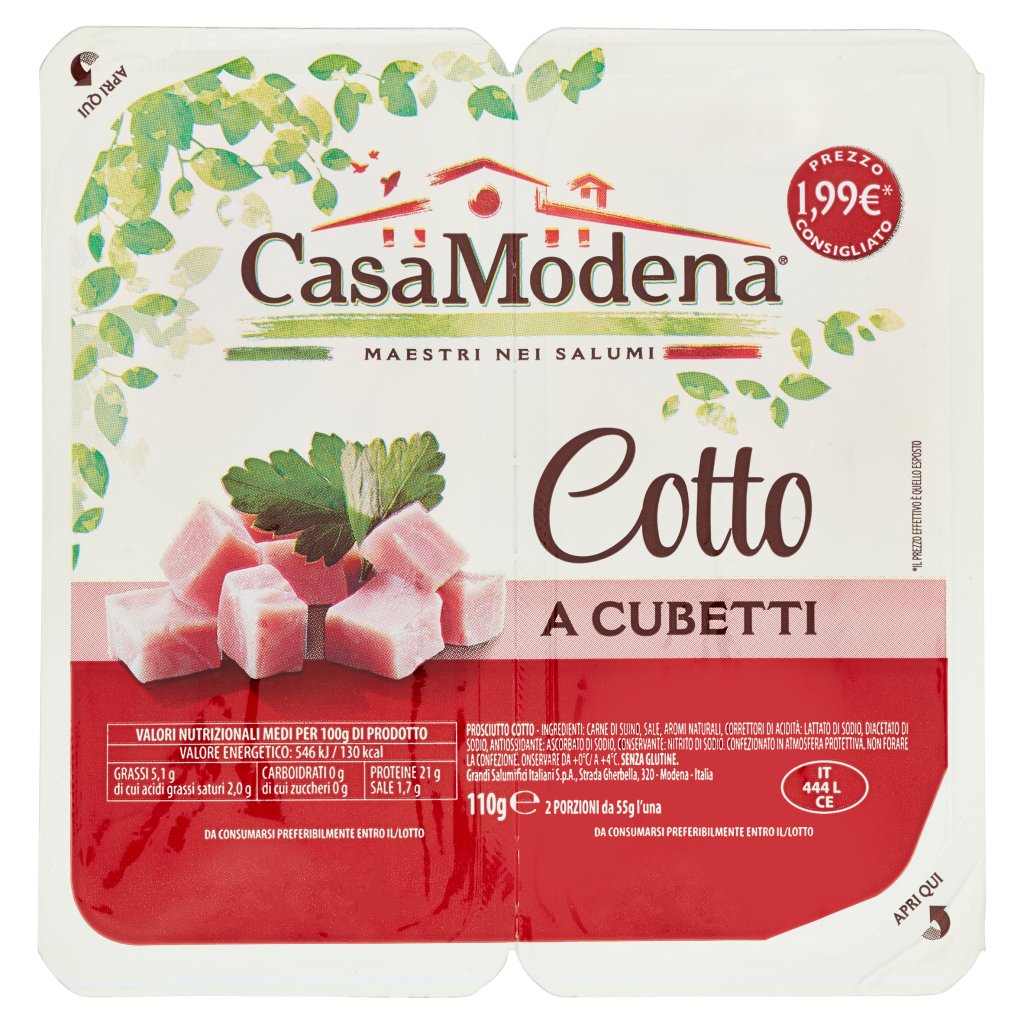 Casa Modena Cotto a Cubetti 2 x 55 g
