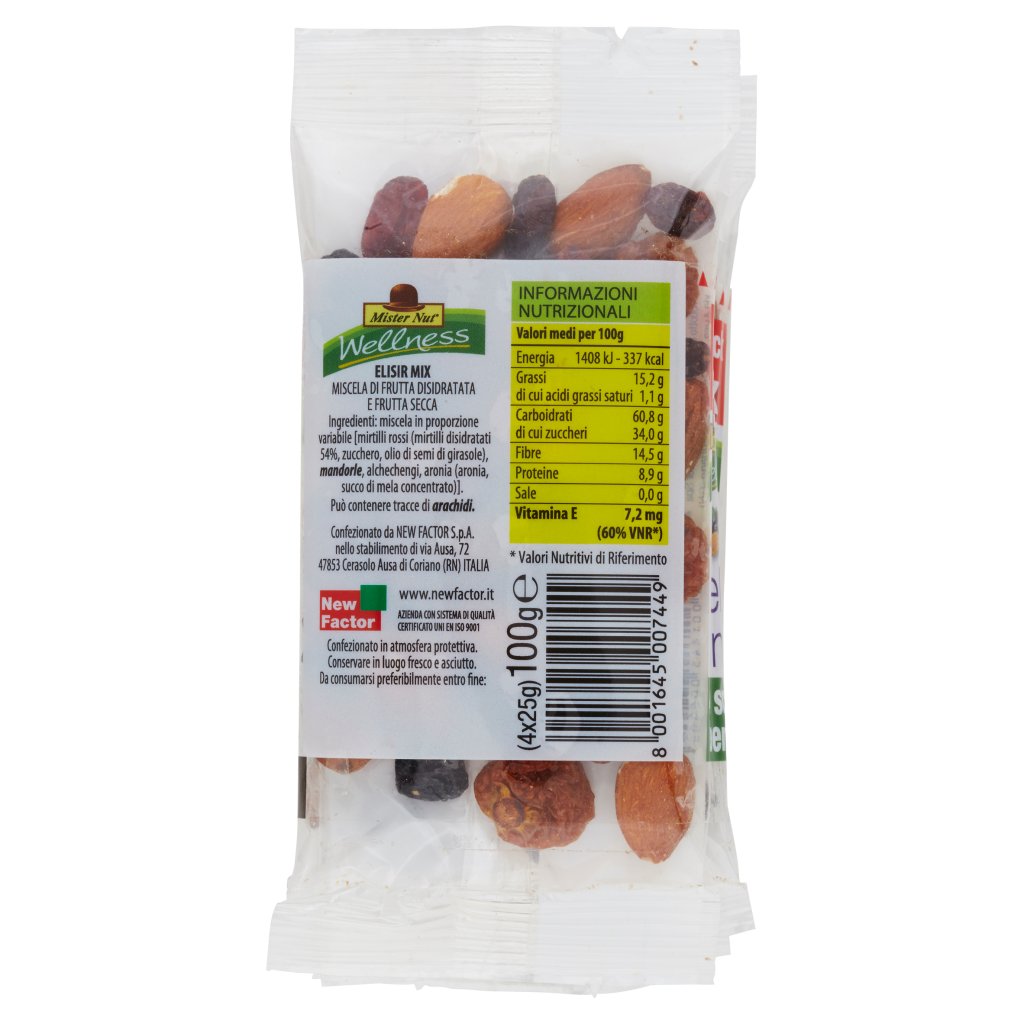 Mister Nut Wellness Elisir Mix Multipack 4 x 25 g