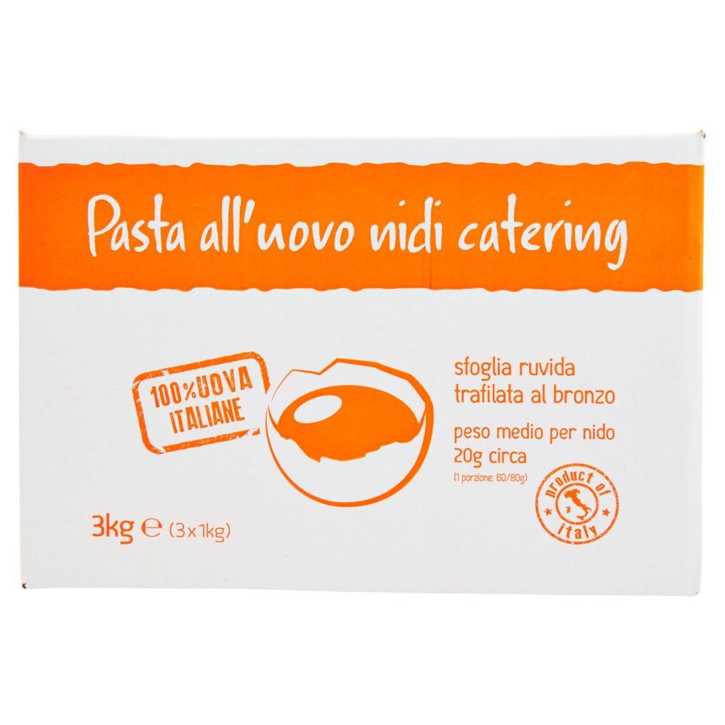 le Mantovanelle Pasta all'Uovo Nidi Catering Taglierini 3 3 x 1 Kg