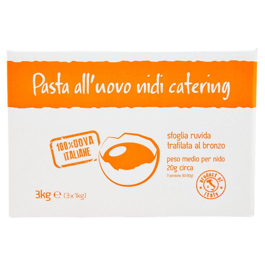 le Mantovanelle Pasta all'Uovo Nidi Catering Tagliatelle 4 3 x 1 Kg