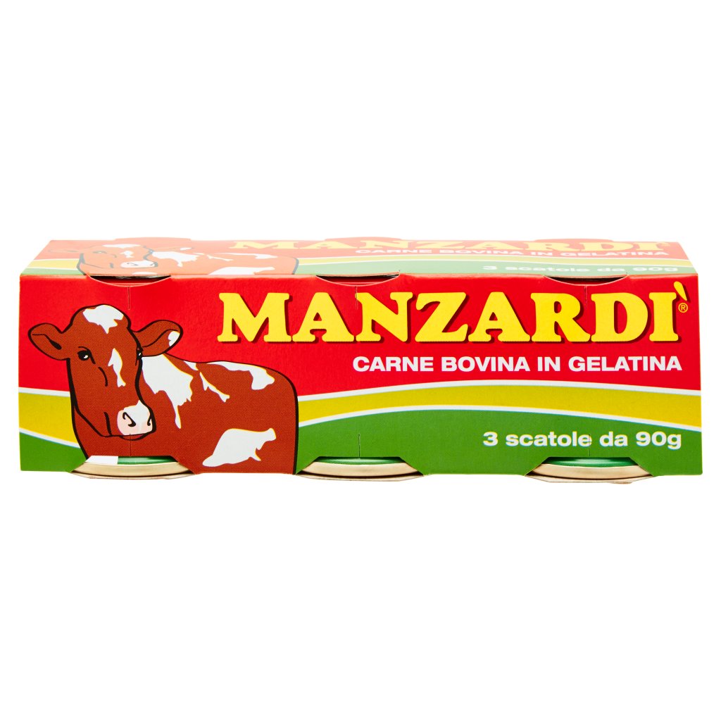 Manzardì Carne Bovina in Gelatina 3 x 90 g