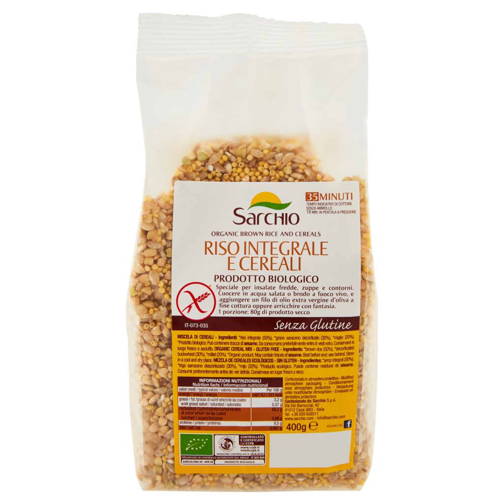 Sarchio Senza Glutine Riso Integrale e Cereali